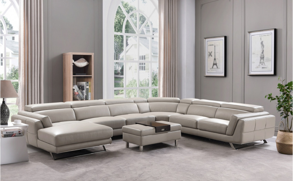 Polio 582 Sectional Light Grey / Silver by ESF
