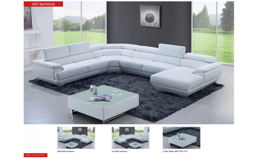 Jenny 430 Sectional Snow White by ESF