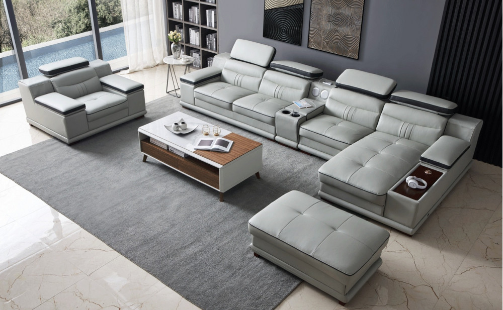 Terra 908 Sectional Light Grey / Silver by ESF