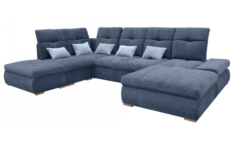 Opera Sectional Left Bed Storage Blue by ESF