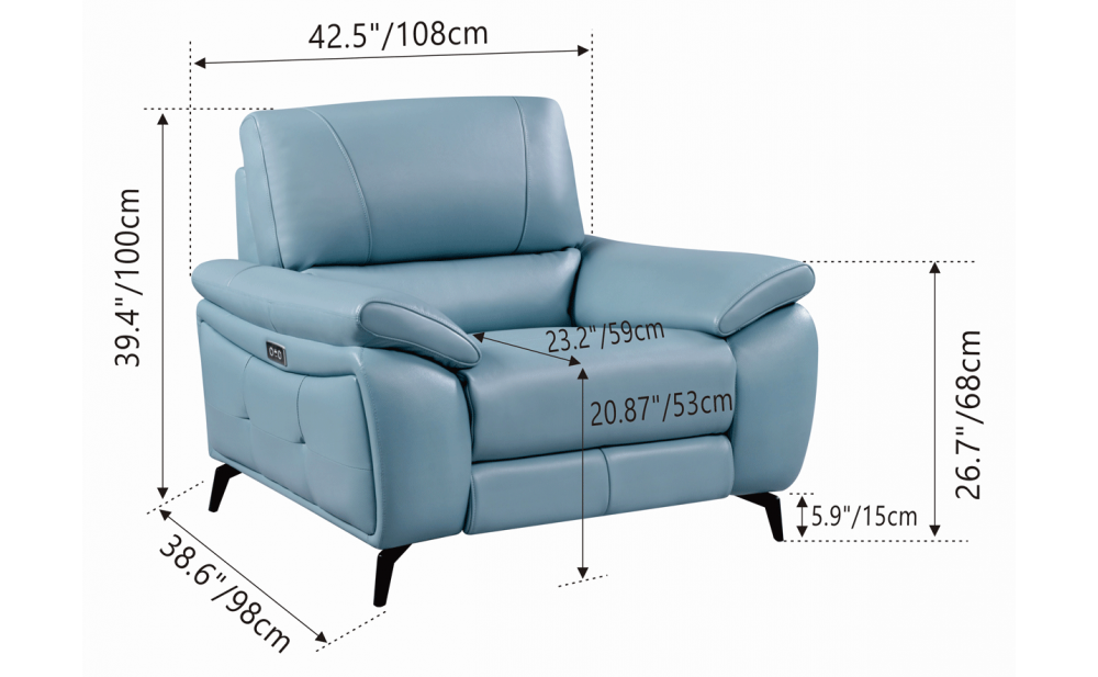 Bridget 2934 Chair Blue by ESF