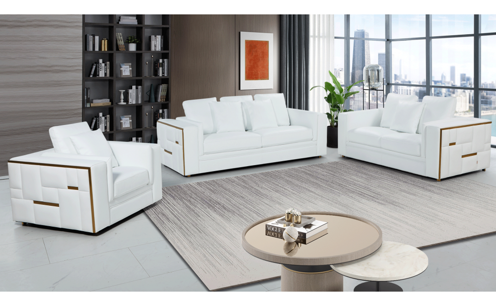 1005 Sofa Topgrain Leather Front / Eco Leather Back ESF Furniture