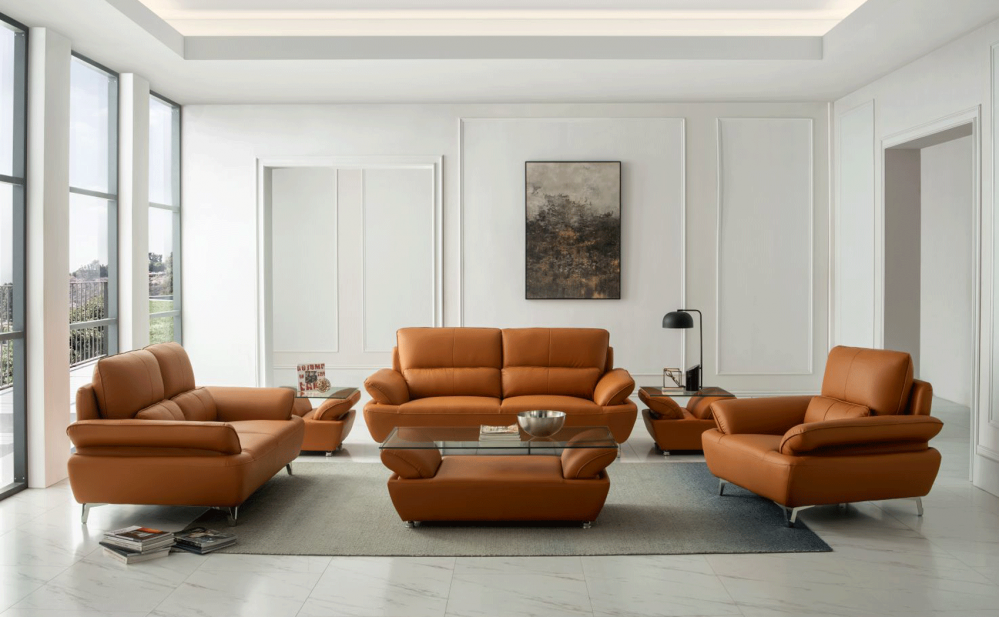 Laissa 1810 Sofa Set Orange by ESF