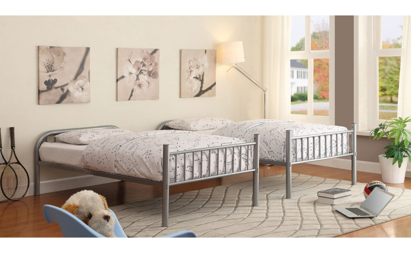 Lompok Metal Bunk Bed Silver