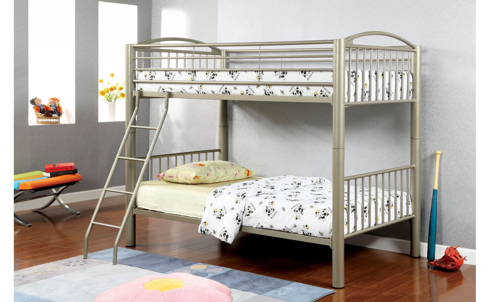 Pimmel Metal Bunk Bed in Twin