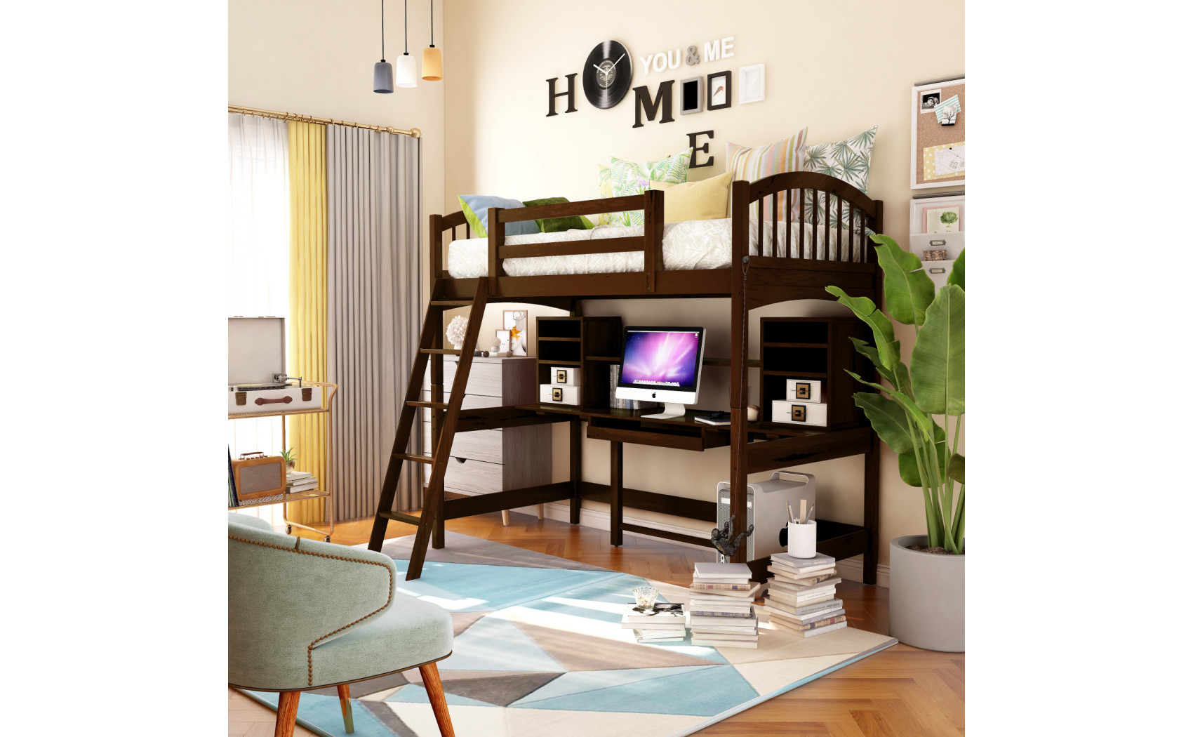 Taliba Cottage Solid Wood Loft Bed