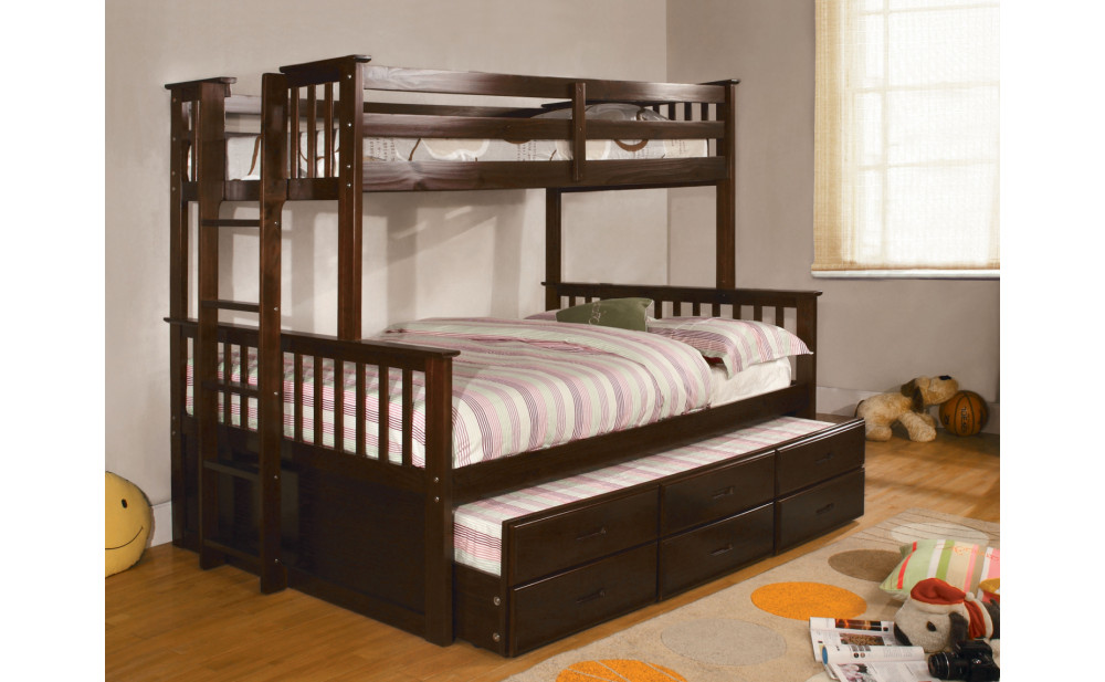 Andris Twin over Full Bunk Bed Walnut
