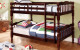 Hilmin Cottage Solid Wood Bunk Bed Walnut