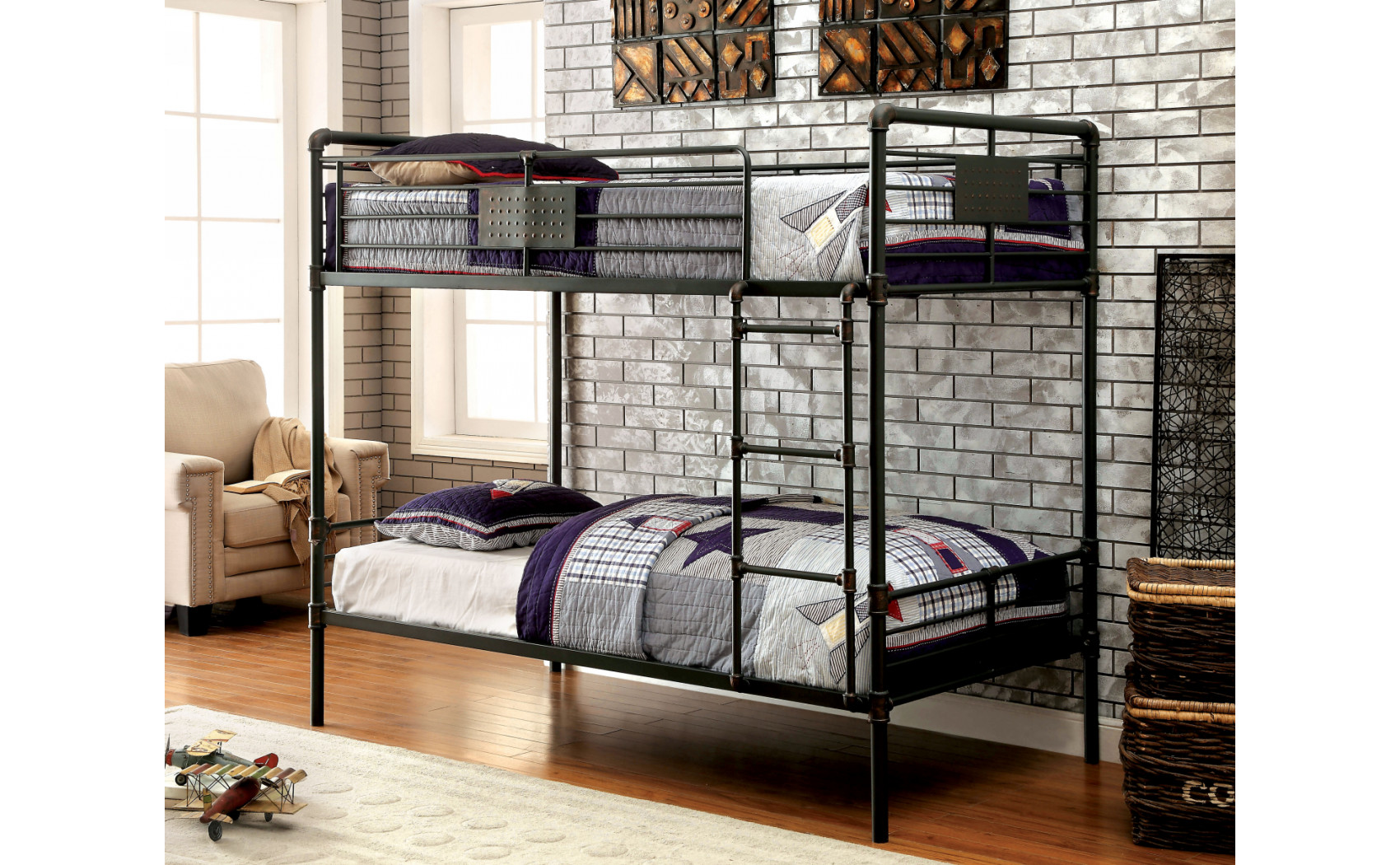 Dillon Bunk Bed in Twin over Twin