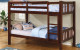 Khanjari Solid Wood Twin over Twin Bunk Bed Walnut