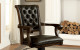 Fergo Leather Height-Adjustable Arm Chair