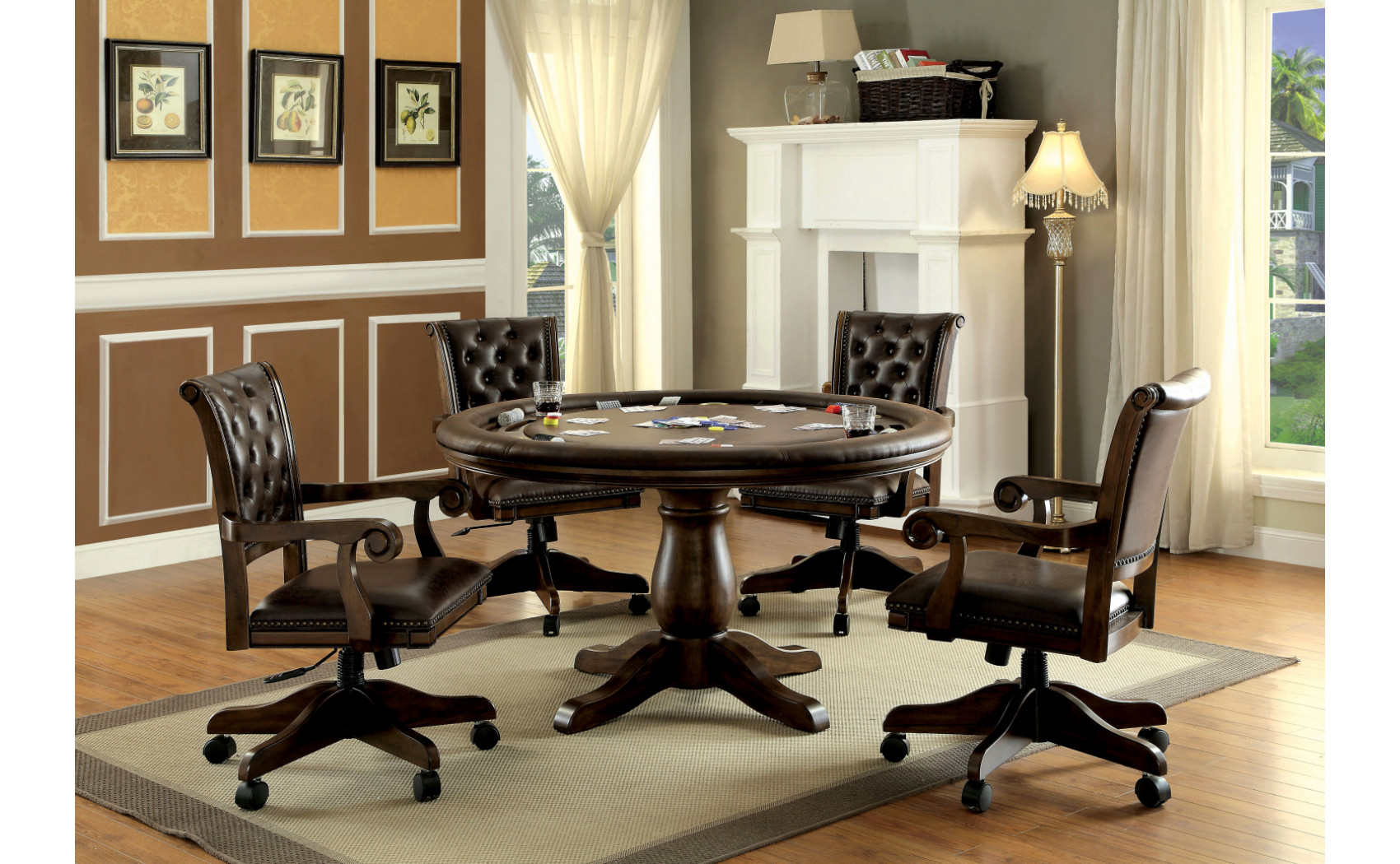 Fergo Leather Height-Adjustable Arm Chair