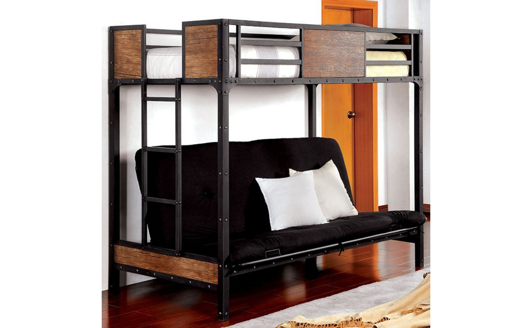 Idella Loft Bed with Futon Base