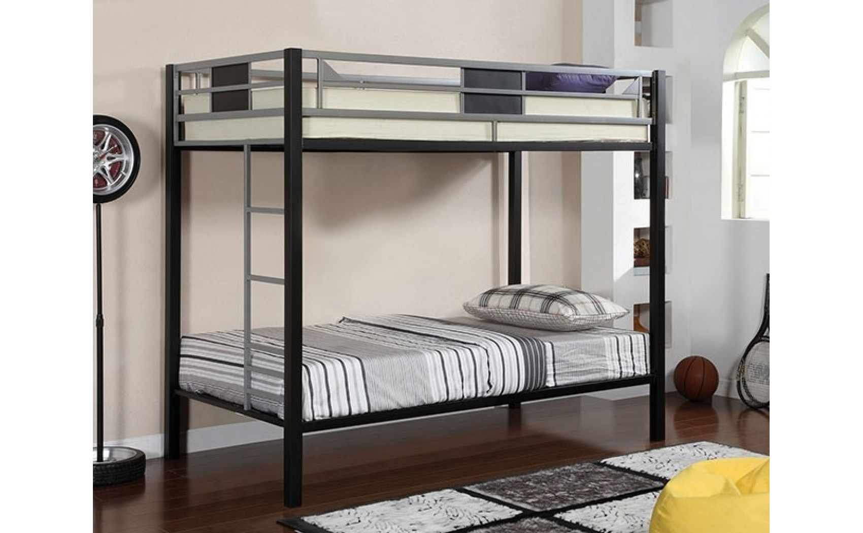 Kapla Contemporary Metal Bunk Bed