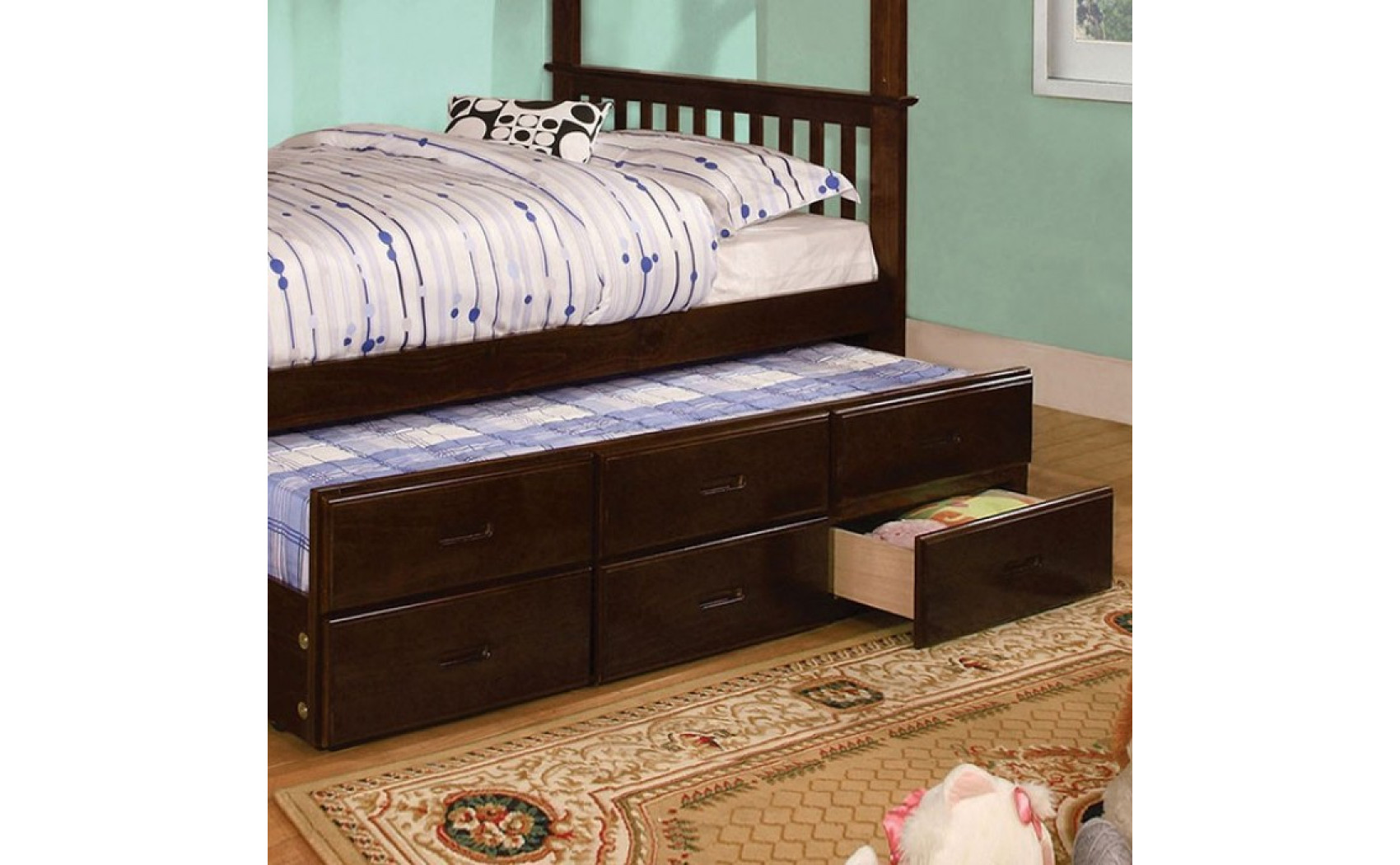 Andris Twin over Full Bunk Bed Walnut