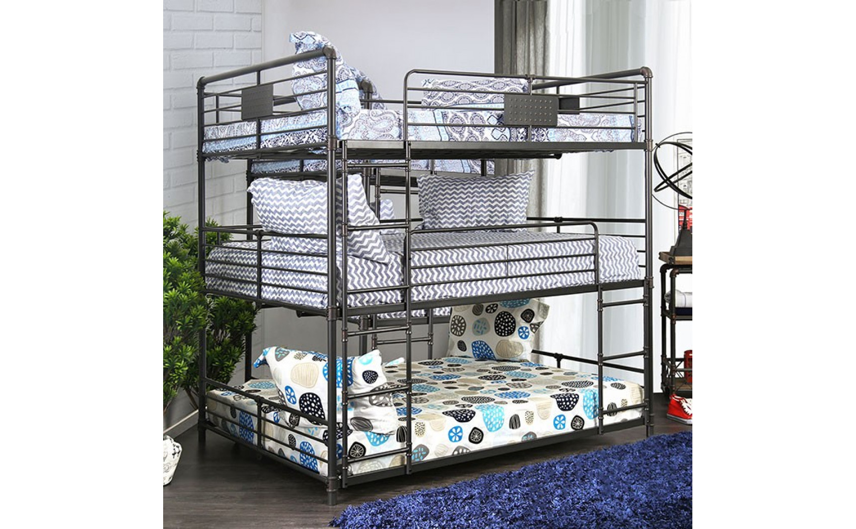 Dillon Bunk Bed in Twin Triple