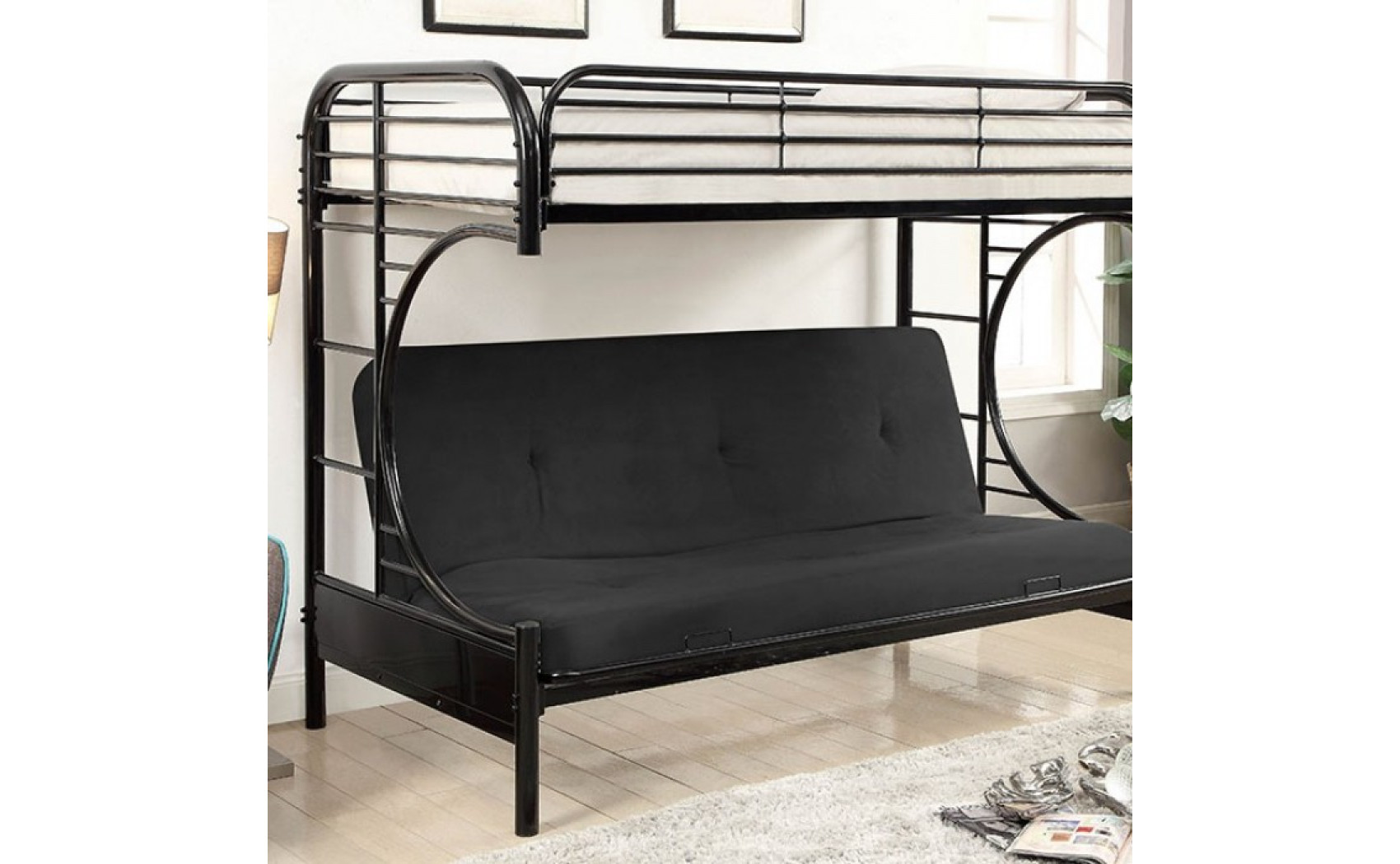 Nitzel Metal Bunk Bed Black Twin/Twin