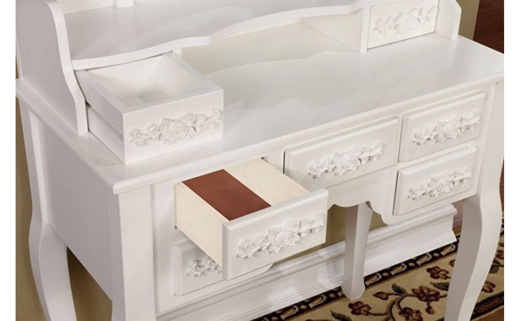 Cambriah Vanity Set in White