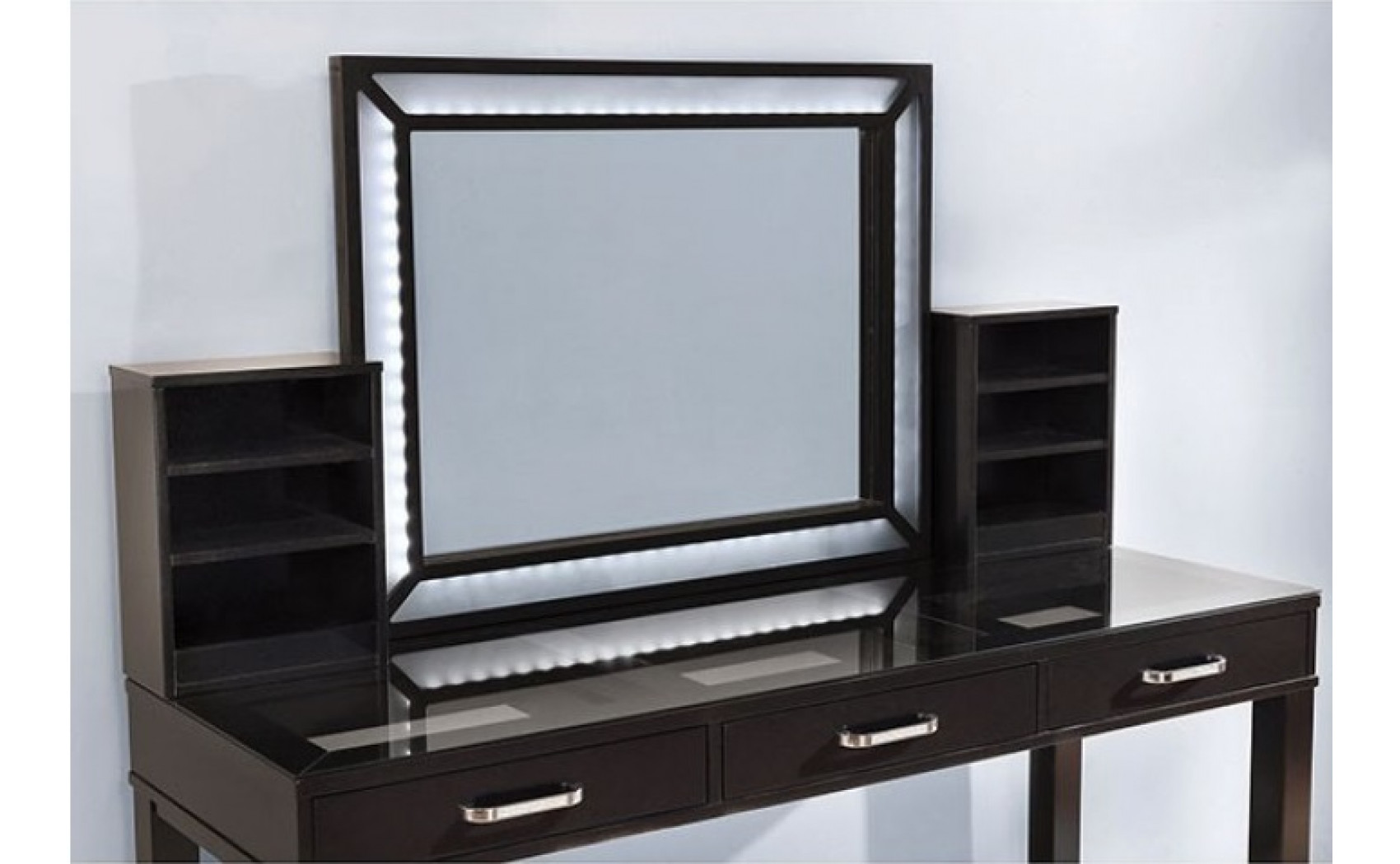 Wreston 3-Piece Vanity Set in Obsidian Gray