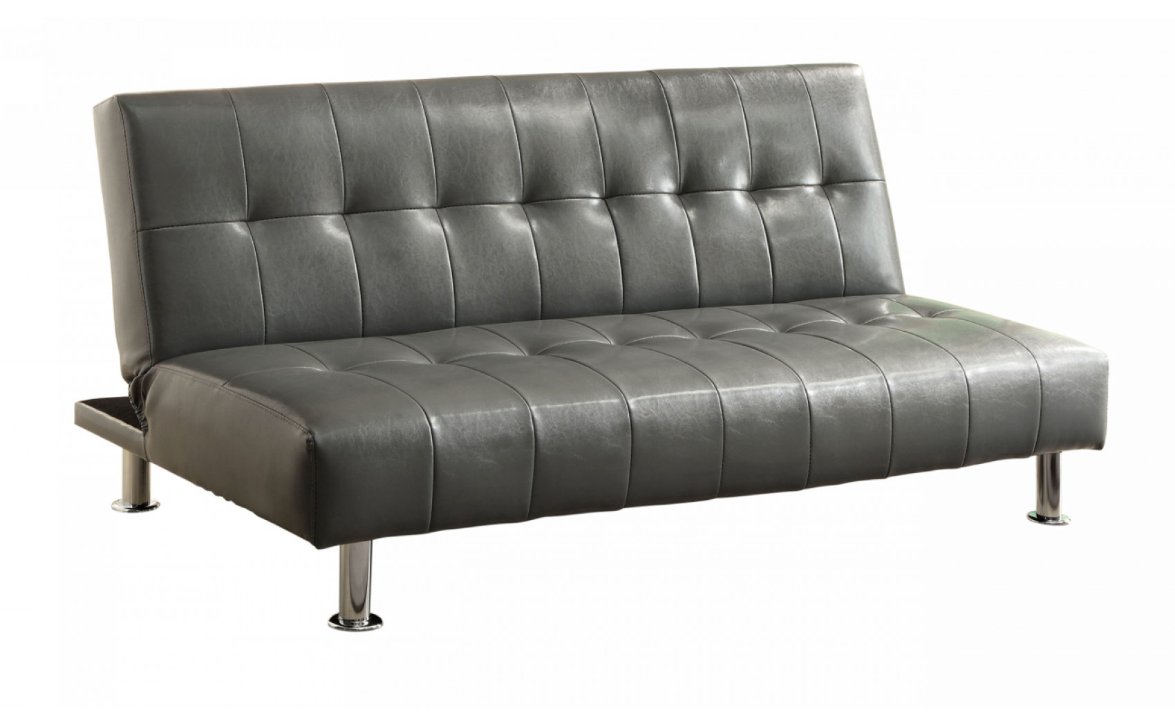 Bull Tufted Futon in Gray
