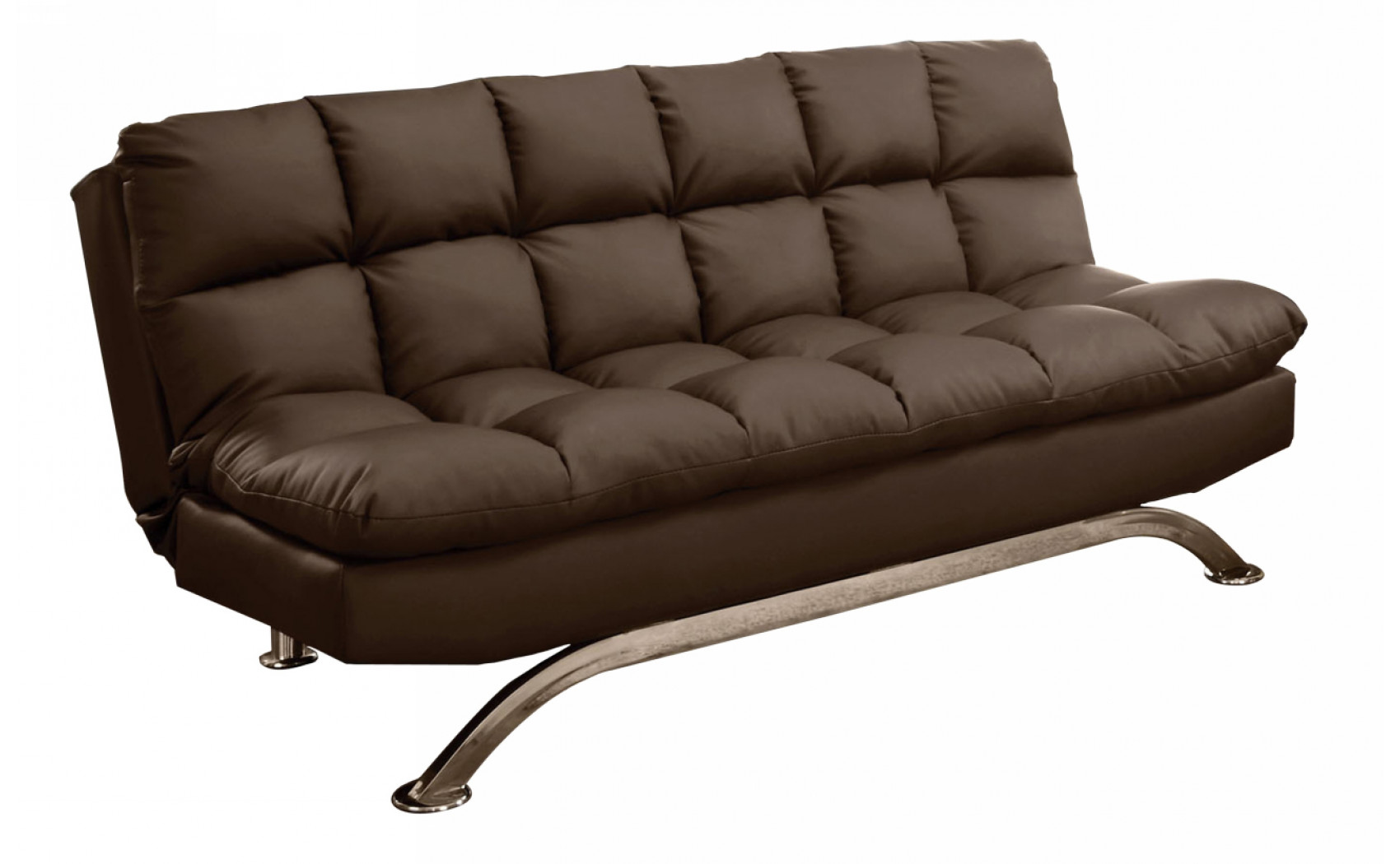 Arish Tufted Futon in Dark Brown