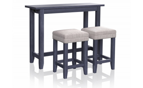 Sabana 3-Piece Counter Height Dining Set in Antique Blue