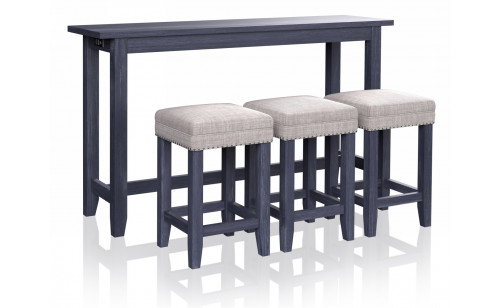 Sabana 4-Piece Counter Height Dining Set Antique Blue