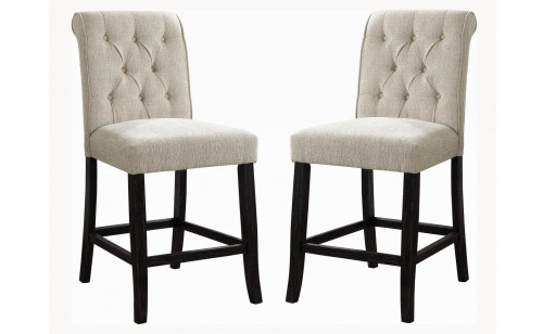 Marynda Button Tufted Counter Chairs Ivory (Set of 2) Marynda Button Tufted Counter Chairs Ivory (Set of 2)
