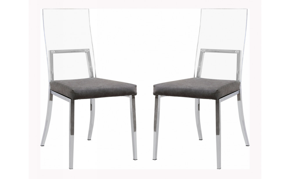 Caydence Glass Back Side Chairs (Set of 2)