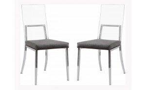 Caydence Glass Back Side Chairs (Set of 2) Caydence Glass Back Side Chairs (Set of 2)