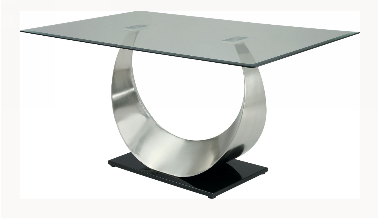 Sheena Contemporary Glass Top Dining Table Furniture of America