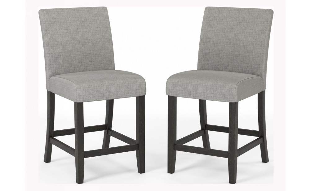 Shielle Padded Counter Height Chairs Light Gray (Set of 2)
