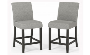 Shielle Padded Counter Height Chairs Light Gray (Set of 2) Shielle Padded Counter Height Chairs Light Gray (Set of 2)