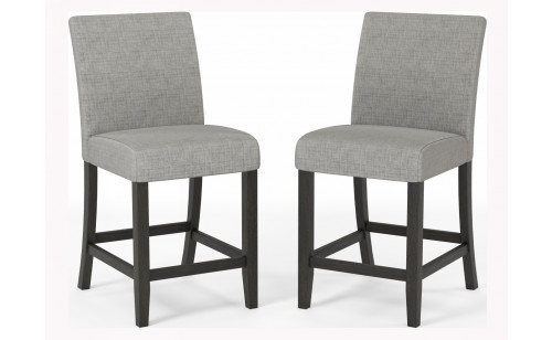 Shielle Padded Counter Height Chairs Light Gray (Set of 2) Shielle Padded Counter Height Chairs Light Gray (Set of 2)