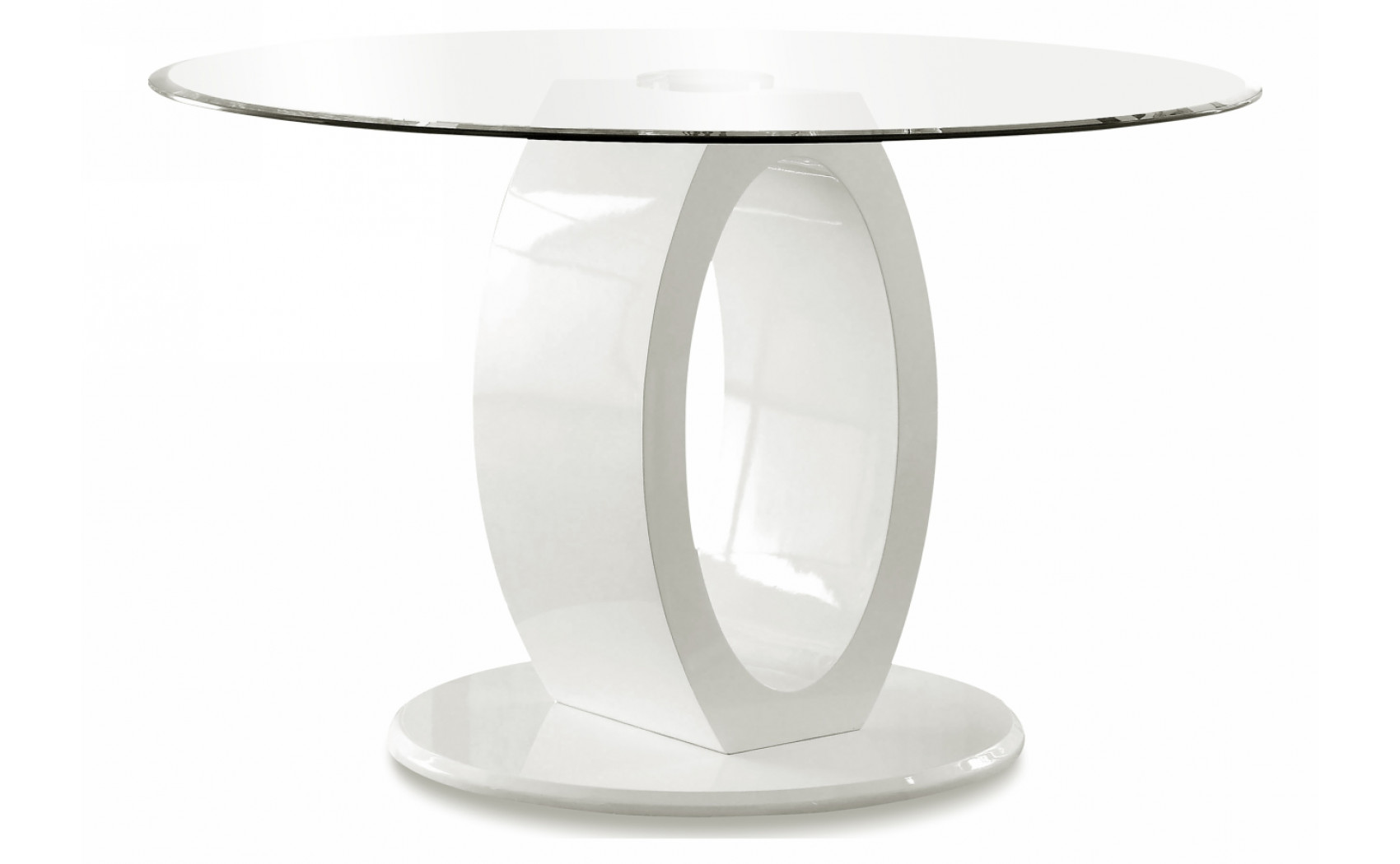 Xavia Contemporary Round Dining Table in White