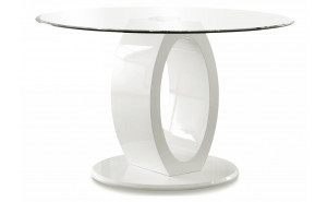 Xavia Contemporary Round Dining Table in White Xavia Contemporary Round Dining Table in White