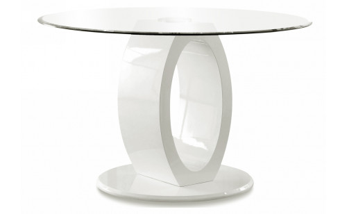Xavia Contemporary Round Dining Table in White Xavia Contemporary Round Dining Table in White