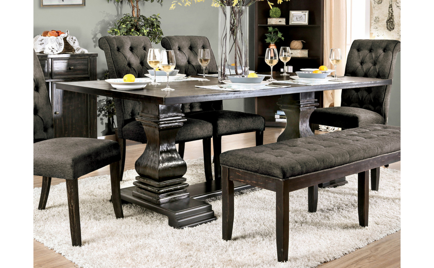 Nissa Rustic Rectangular Dining Table