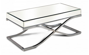 Lorrisa Glass Top Coffee Table in Chrome Lorrisa Glass Top Coffee Table in Chrome