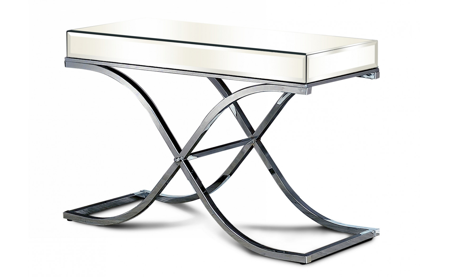 Lorrisa Glass Top Sofa Table in Chrome