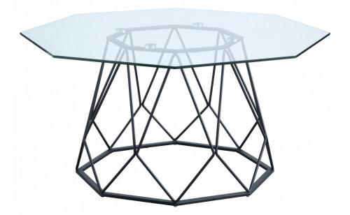 Growder Glass Top Coffee Table in Black