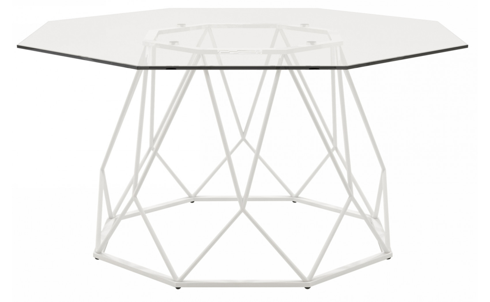 Growder Glass Top Coffee Table in White