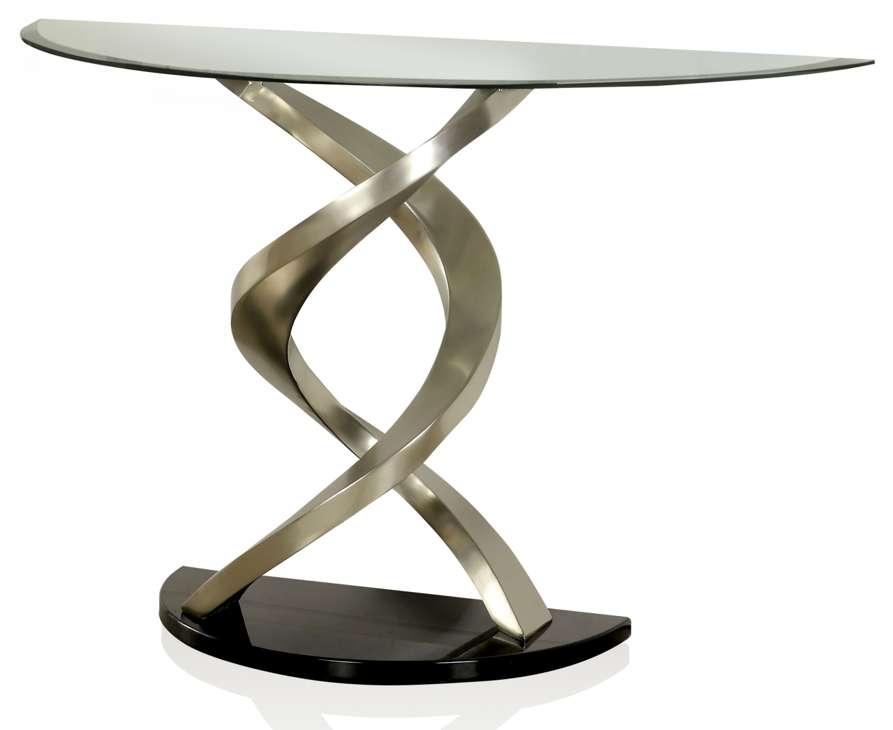 Palomina Contemporary HalfMoon Sofa Table Furniture of America
