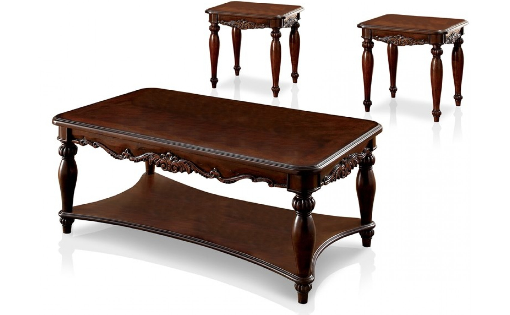 Shallo 3-Piece Wood Coffee Table Set