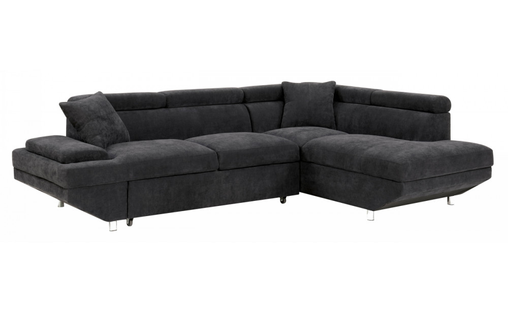 Ashely L-Shape Sectional in Black