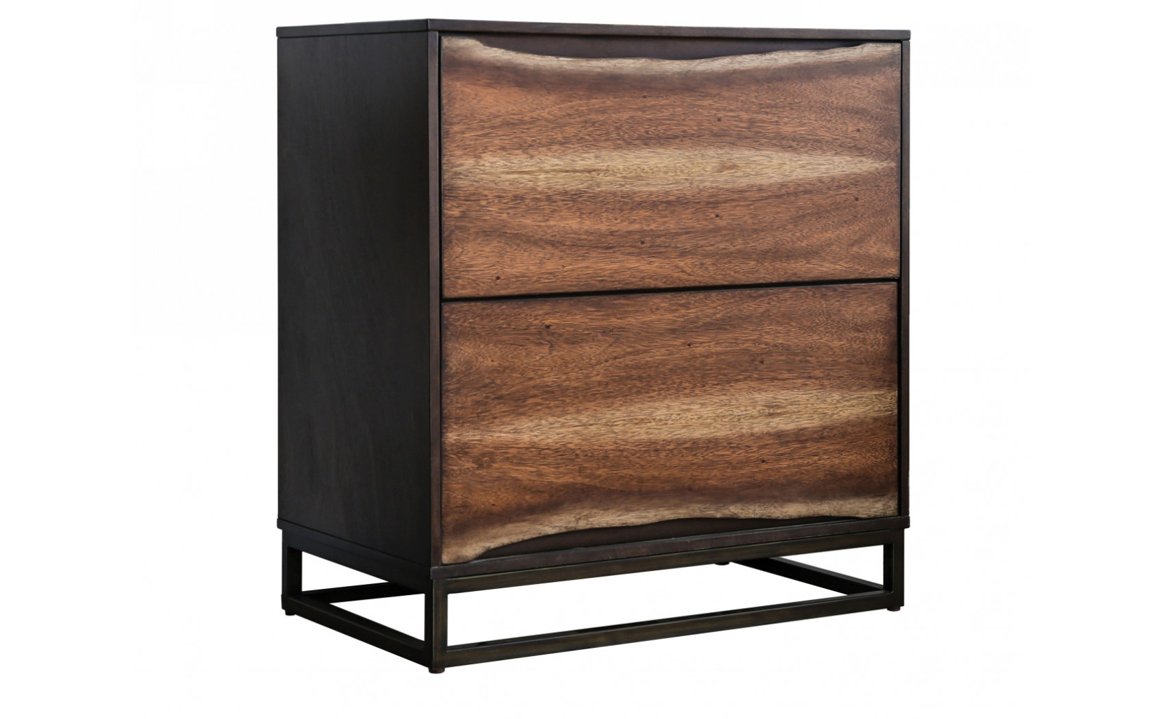 Ryel Rustic 2-Drawer Nightstand