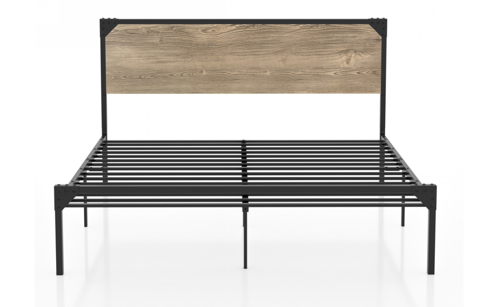 Budenholz Platform Bed in Light Gray