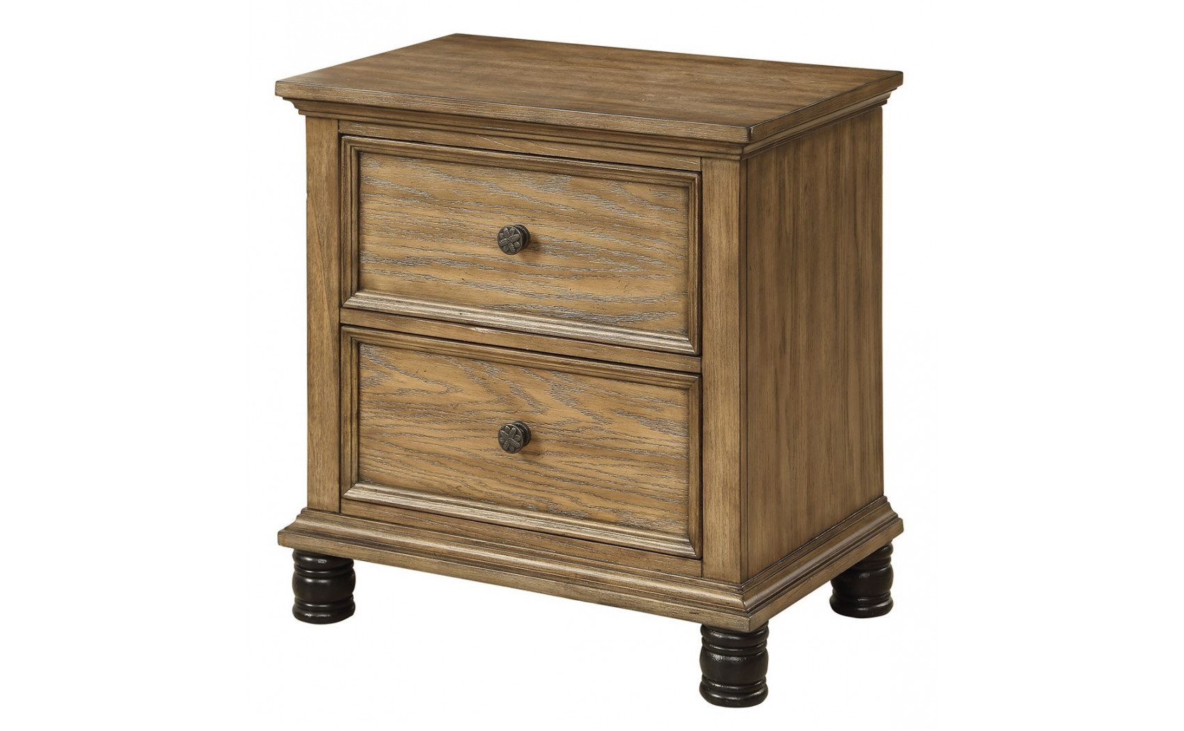 Hinsman Industrial 2-Drawer Nightstand