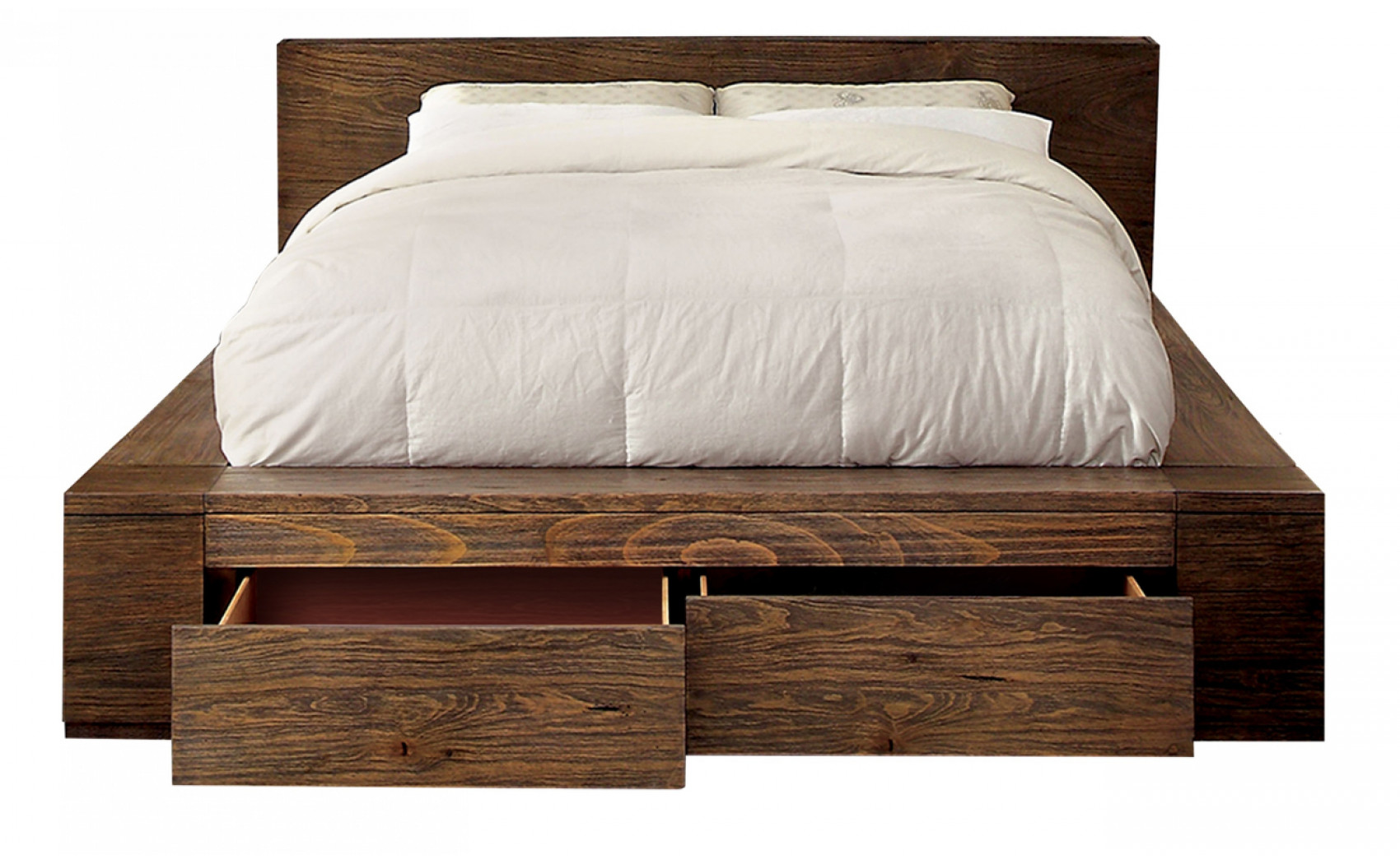 Assaro Rustic Wood Platform Bed