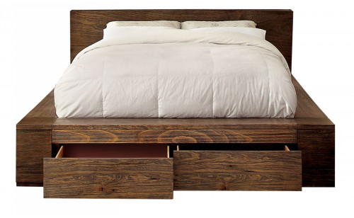 Assaro Rustic Wood Platform Bed Assaro Rustic Wood Platform Bed